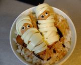 ハロウィン朝食☆ミイラ男のねこまんま！作り方3写真