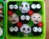 運動会キャラ弁ハロウィンまっくろくろすけ作り方7写真