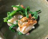 ホタテと春菊の梅肉和え作り方5写真