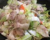 豚と野菜の柚子胡椒餡かけ炒め作り方4写真