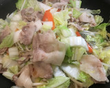 豚と野菜の柚子胡椒餡かけ炒め作り方4写真