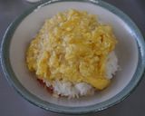 お好み焼き具材で卵とじ丼作り方4写真