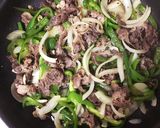 【あごだしつゆ】牛肉とピーマンの炒め物作り方2写真