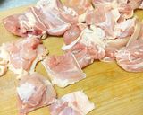 【お弁当に】鶏もも肉とキノコの煮物作り方1写真