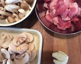 豚肉ときのこのチーズクリームパスタ作り方3写真