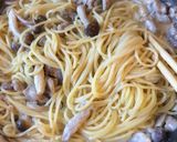 豚肉ときのこのチーズクリームパスタ作り方9写真