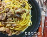 豚肉ときのこのチーズクリームパスタ作り方10写真