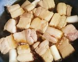 男の簡単料理☆豚角煮の肉豆腐☆作り方3写真