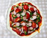 アレルギー対応⭐️米粉のクリスピーピザ作り方4写真