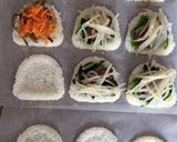 ナムル&ロースサンドおにぎらず(型押し)作り方2写真