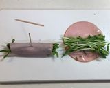 【お弁当】豆苗のハム巻き作り方1写真