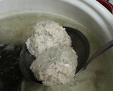 生しらすで、鶏つくね団子鍋作り方4写真
