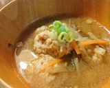 鳥団子のお味噌汁作り方3写真