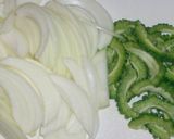 ゴーヤと玉ねぎのかき揚げ作り方1写真