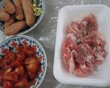 トマトソース添え包帯ウインナー作り方1写真