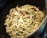 きのことサラミのオイルスパゲティ作り方11写真