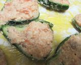 鮭と豆腐のじゅわっとピーマン詰め焼き♡作り方3写真