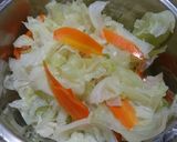 かぼす香る茹でキャベツの和え物作り方1写真