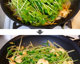 美味しい節約☆豆苗と胸肉の中華炒め！作り方5写真