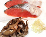 白だし・節約♪鮭と舞茸の炊き込みご飯作り方1写真