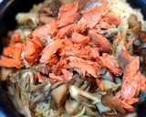 白だし・節約♪鮭と舞茸の炊き込みご飯作り方5写真