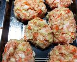 野菜たっぷり♡揚げないサクサクメンチカツ作り方3写真