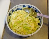 レンジ調理☆お好み焼き定食風ねこまんま！作り方2写真