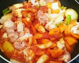 ダシダで鶏もものトマト煮込み作り方3写真