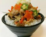豚肉と野菜のしぐれ煮“のっけ丼”作り方10写真