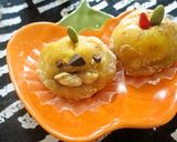 ハロウィンに☆甘栗＆クリチのカボチャ大福作り方9写真