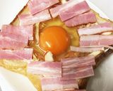 ベーコンとキャベツと卵のトースト作り方4写真