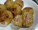 カレー味焼おにぎり！チーズウィンナー入り作り方6写真
