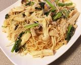 キノコとたらこの焼きビーフン作り方5写真
