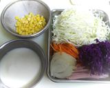 彩り野菜のヘルシーコールスローサラダ作り方2写真