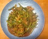 赤ワイン入り☆にんにくの芽と牛肉炒め作り方7写真