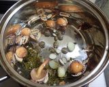 アミタケとムカゴの味噌汁作り方5写真