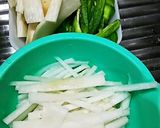 大根青椒肉絲作り方1写真