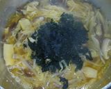 ランチ♪豆腐とワカメ きのこの中華スープ作り方5写真