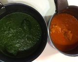 赤と緑のチキンカレー作り方9写真