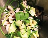 ☆低糖質☆三つ葉が香るアボカドわさび鶏作り方5写真