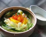 ヨーグルトドレッシングの菊花サラダ♪作り方4写真
