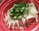えのきとオクラのさっぱり豆腐☆作り方1写真