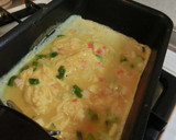 あごだしつゆでカニカマ＆ねぎのだし巻卵作り方3写真