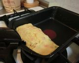あごだしつゆでカニカマ＆ねぎのだし巻卵作り方5写真