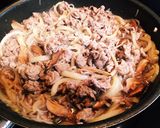 簡単!時短の麺つゆで作る干椎茸入り牛丼✨作り方5写真