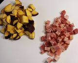 さつまいもとベーコンの炊き込みご飯♪作り方1写真