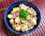 ダシダが決めて☆揚げじゃがそぼろ丼作り方8写真