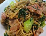 パスタ！？大磯屋♪チンゲン菜バター焼そば作り方7写真