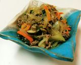 やみつきッ！！野菜たっぷり牛肉チャプチェ作り方9写真
