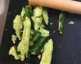 ごま油香る♡たたきキュウリのもずく酢作り方2写真
